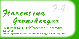 florentina grunsberger business card